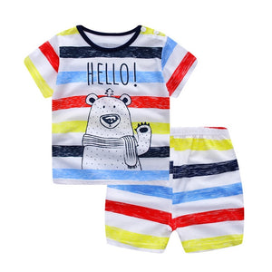Striped Baby Boy Clothes Summer