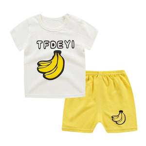 Children Sets Boy Cartoon T-shirts+Shorts Summer